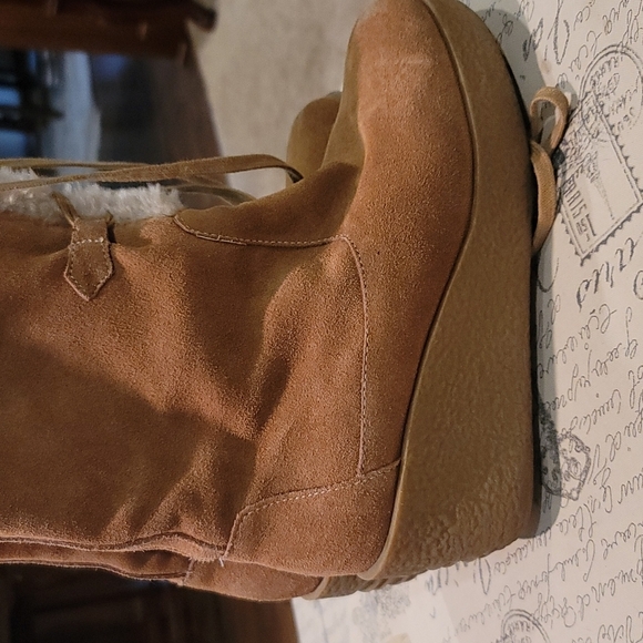 Michael Kors Leather Suede Boots Size 8 - Picture 4 of 6